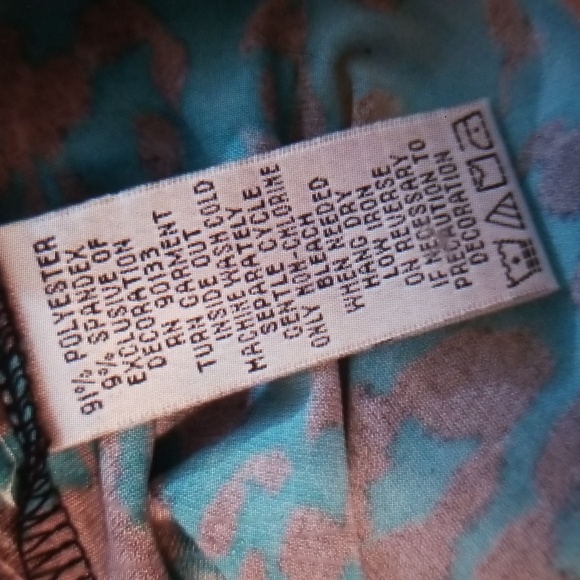 FANCY SEQUIN Size 1X ANIMAL PRINT Turquoise JOAN RIVERS SLEEVELESS PARTY TOP - Picture 14 of 14